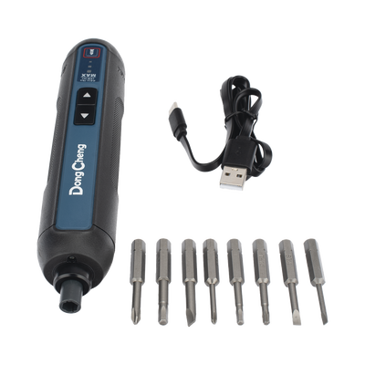 Destornillador Inalámbrico Recargable de 4 Vcc, incluye Puntas y Estuche