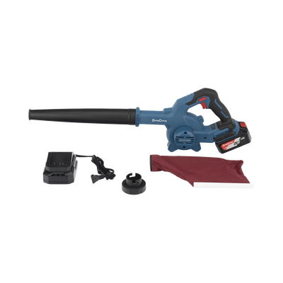 Sopladora Inalámbrica de 20V, Incluye batería de 4.0Ah, Cargador y bolsa Guarda Polvo