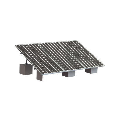 Montaje para 3 Panel Solar, Riel "8" de 4050mm para Módulos con Espesor de 35mm