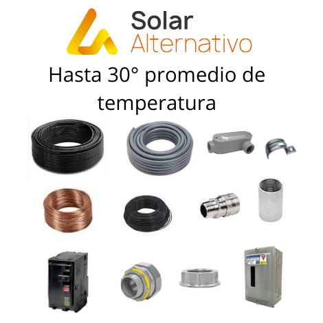Kit Material 2kw Electrico hasta 30° - SolarAlternativo.Shop
