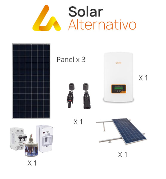 Kit Solar 1 kw Inversor Central Interconectado
